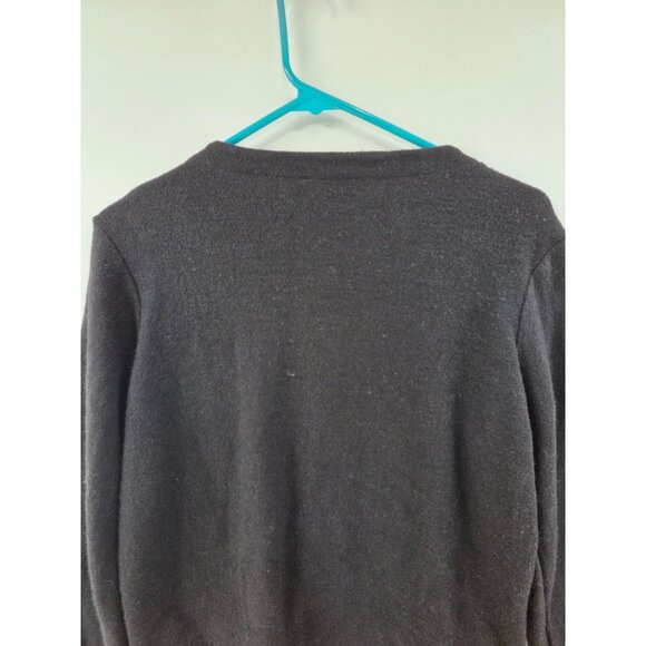 J. Jill Women's Cardigan Sweater Button Up Wool Roundneck Black Size M Classic - Picture 5 of 6